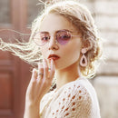 Fashion Water Drop Geometric Metal Drop Earrings for Women Lady Ear Stud Jewe