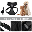 #A Polyester Cat Dog Harness Breathable Walking Lead Leash Dog Cat Vest for Outd