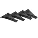 Carbon Look Spoiler Wing Lip Diffuser Kit Shark Fins Car Rear Bumper