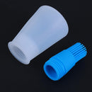 1pc Heat Resisting Silicone Grill Oil Bottle BBQ Basting Brush Tool(Blue)