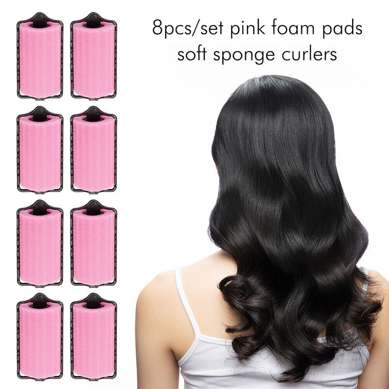 8pcs Hair Rollers Lazy Curler Soft Sponge DIY Curling Rod Hair Styling Tools