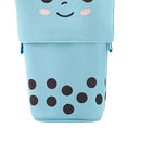 Creative Retractable Canvas Pen Holder Large Milk Tea Stationery Organizer Box