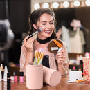 PU Leather Makeup Brush Storage Box Holder Make Up Pen Tube Container Organ