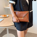 Fashion Leather Solid Color Envelope Bag Day Clutch Women Small Handbags Purse