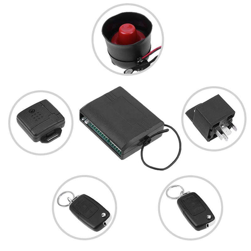 Universal Car Alarm System with Flip Key Remote Control Central Door Lock
