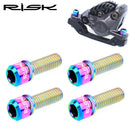 RISK 4pcs MTB Road Bike Disc Brake Clamp Crank Screws (Dazzling M6x18) Newly
