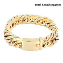 Bracelet Women Men Luxury Link Chain Cuban Bracelet Hip Hop Stainless Steel