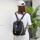 Oxford Backpack Flower Embroidery School Bags Women Travel Anti-theft Rucksack