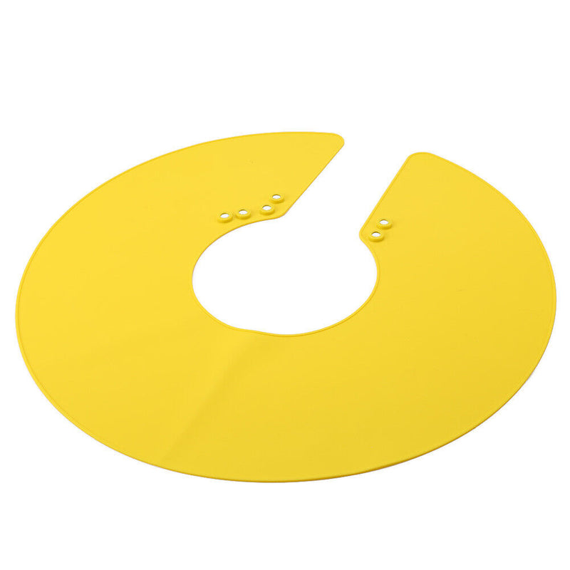 Haircut Shawl Neck Cape Silicone Neck Shield for Hair Coloring (Yellow) Newly