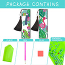 2pcs DIY Diamond Painting Leather Bookmark Flamingo Tassel Crafts (FQY031) Newly