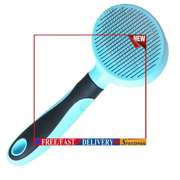 Cat Grooming Brush Self Cleaning Tangles Easily Removes Mats Slicker Brush #F