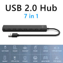 USB 2.0/3.0 HUB Adapter Multi USB Splitter 7-Port USB Expander for PC Computer