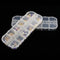 12 Grids Clear Beads Storage Box for Nail Art Manicure Jewelry Display Case