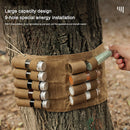 9pcs Camping Small Spice Bottles Set with Storage Bag Glass Jars (Khaki) Newly