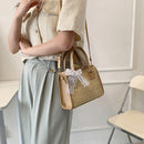 Straw Shoulder Bag Summer Beach Lace Splicing Woven Women Crossbody Handbags