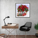 5D DIY Full Drill Diamond Painting Flowers Embroidery Needlework Set Home Dec