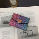 Fashion Sequins Wallet Short Coin Purse Wallets Women Female Small Card Holde
