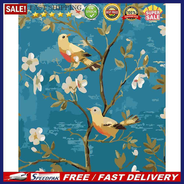 Frameless Hand Painted Picture DIY Singing Birds Painting By Numbers Wall D
