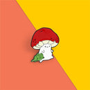 Lapel Pin Enamel Pin Animal Brooch Hat Bag Clothes Cat Face Mushroom Pattern