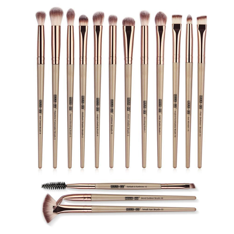 Basic Makeup Brush Set - Includes Eyeshadow Eyeliner Eyelash Brush Lip Brush