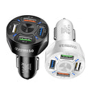 Smart Phone Adapter Universal 4-Port USB Fast Charging LED Display Car Charger
