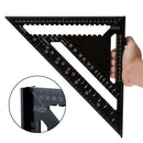 12"" Black Triangle Ruler for Woodworking Measurement Tool Quick Read