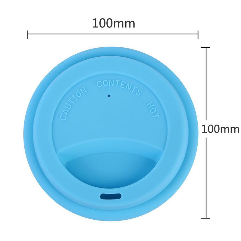 Silicone Cup Lid Reusable Anti-dust Leakproof Insulation Cover (Light Blue)