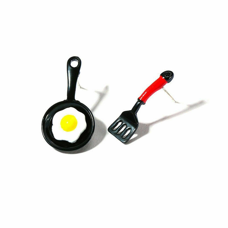 Earrings Korean Dangle Asymmetric Elegant Ear Stud Enamel Fried Egg Earrings