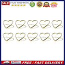 10pcs Love Heart Shaped Card Holder Metal Table Number Photo Business Card