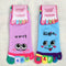 Women Girls Cute Trainer Sports Cartoon Smile Cotton Toe Socks Five Finger