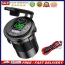 DC 12V-24V Dual USB Car Phone Charger QC 3.0 PD Quick Charging Socket Adapter