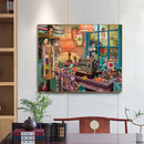 Sewing Machine Paint By Numbers DIY Frameless Picture On Canvas Craft Kit Newly