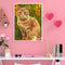 Frameless Orange Cats Oil Paint By Numbers Kit DIY Handmade Drawing On Canv