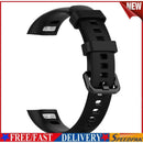 Silicone Wrist Strap Band w/Steel Buckle for Huawei Honor Band 5/4 (Black)