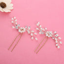Handmade Wedding Party Floral Shape Bride Headdress Hair Fork Hairpins