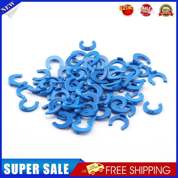50pcs OD Tube PE Pipe Fitting Blue Clip C-ring RO Water Filter System (1/4)