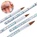 5X Sable Kolinsky Acrylic Nail Art UV Gel Carving Brush Set Too Glitter C3W3