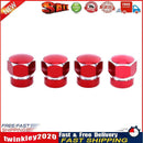 4pcs Universal Aluminum Car Wheel Tire Valve Stem Caps Dust Covers (Red) Newly