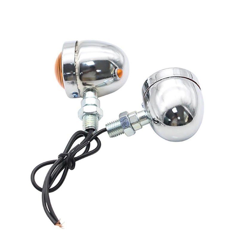 2pcs 12V Turn Signal Lights Retro Amber Light Blinkers Universal for Motorcycle