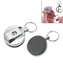 60cm Retractable Pull Belt Key Ring ID Card Badge Holder Wire Rope Chain Newly