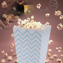 12pcs Wave Pattern Folding Popcorn Boxes for Birthday Party Wedding(Blue)