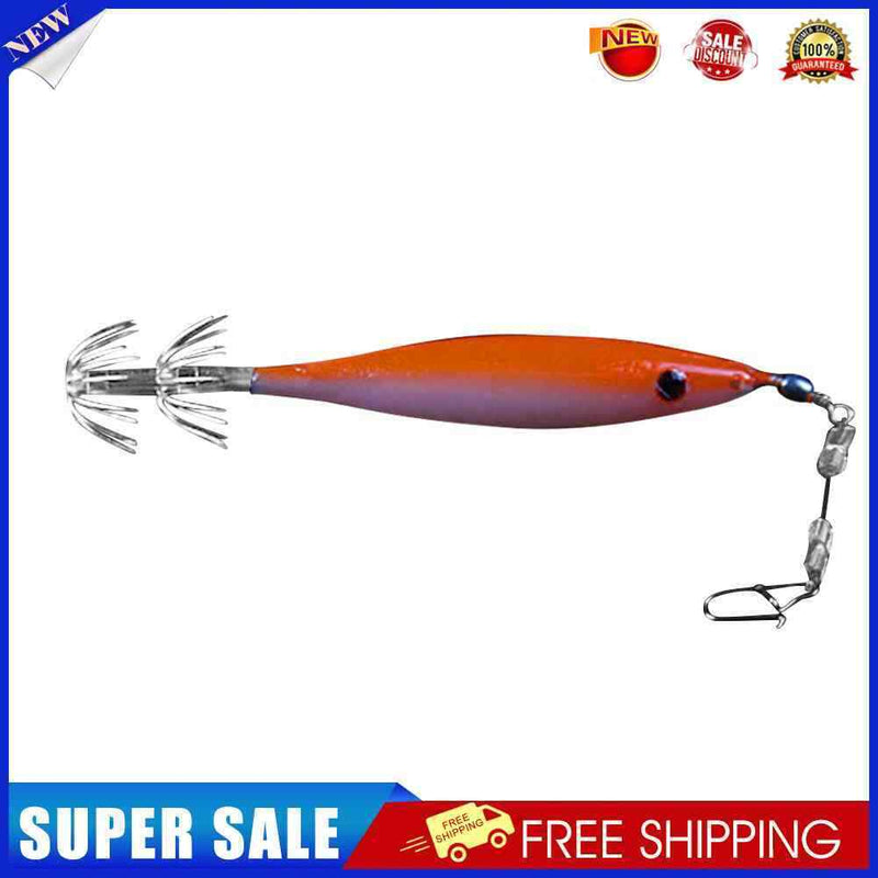 Squid Artificial Bait Jig Hook Octopus Cuttlefish Fishing Lure (Orange Sing