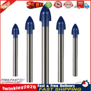 5pcs Drilling Tools Glass Tipped Ceramic Tile Cutter Triangle Drill Bits Newly