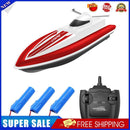 LSRC-B8 2.4GHz Radio RC Racing Boat Waterproof Ship with 3 Battery (Red)
