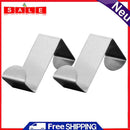 2pcs Door Hook Stainless Steel Kitchen Cabinet Clothes Pothook Hanger Holders