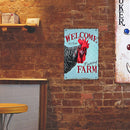 Welcome to Farm Metal Retro Tin Sign Art Wall Plate Iron Painting Home Poster