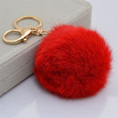 Portable Plush Fur Pom Ball Keychain Faux Rabbit Fur Ball Backpack Pendant