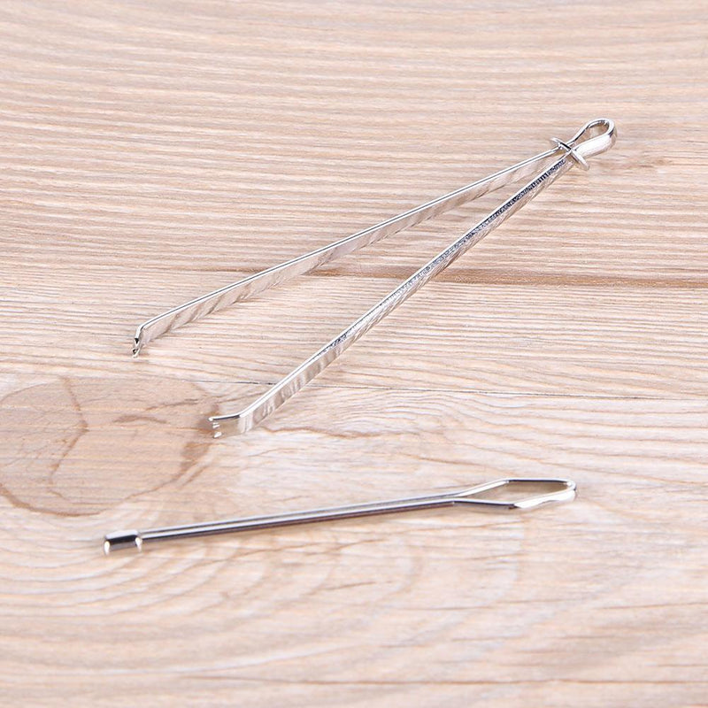 2pcs/Set Stainless Steel Quoted Clips Elastic Belt Carrying Rope Weaving Tool