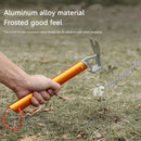 Camping Tent Peg Hammer Hiking Fishing Stake Nail Puller Extractor (Orange)