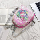 Preppy School Bags Women Sequins Heart Horse Decor Backpacks Glitter Rucksack